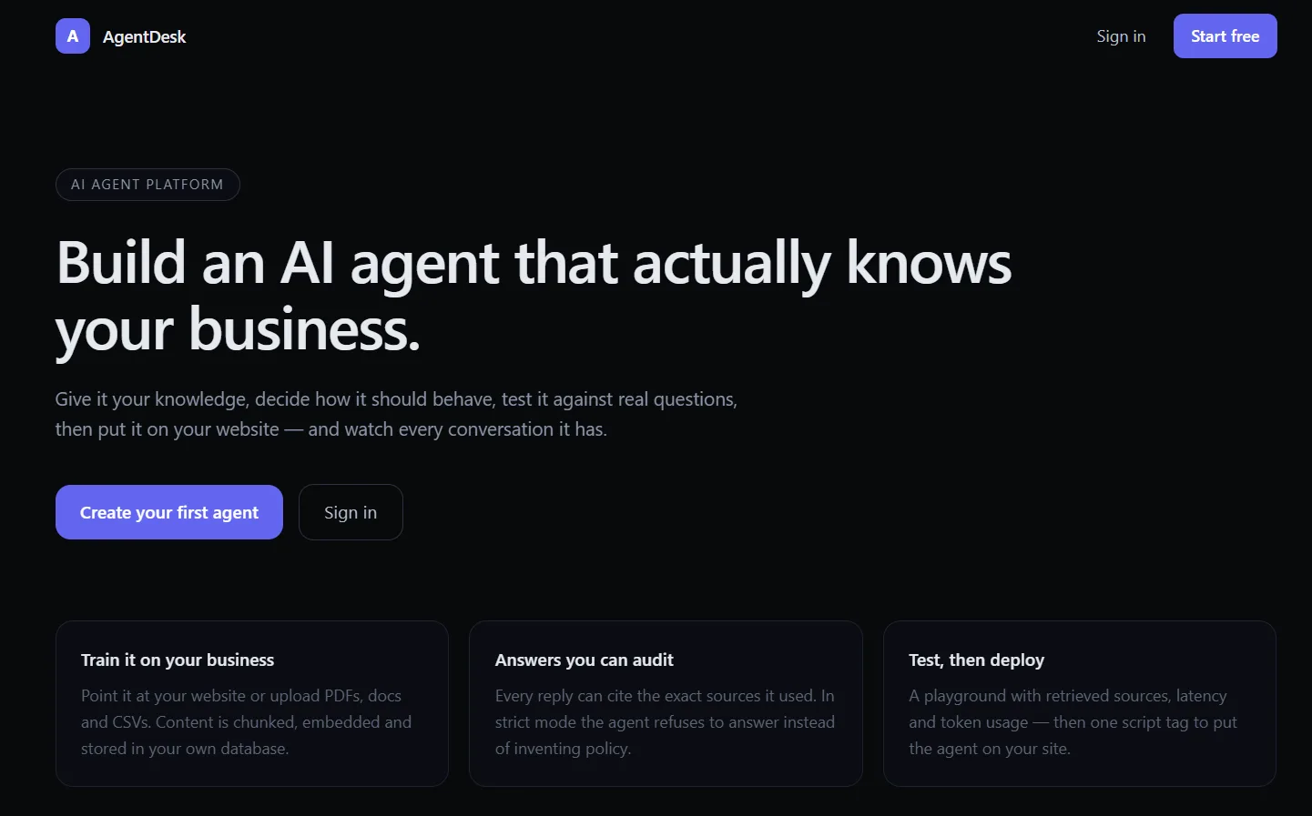 AgentDesk preview